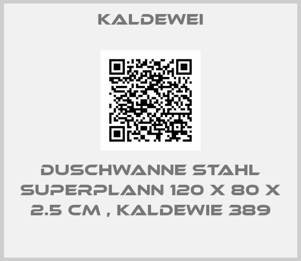 Kaldewei-Duschwanne Stahl Superplann 120 x 80 x 2.5 cm , Kaldewie 389