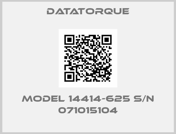 DATATORQUE-Model 14414-625 S/N 071015104