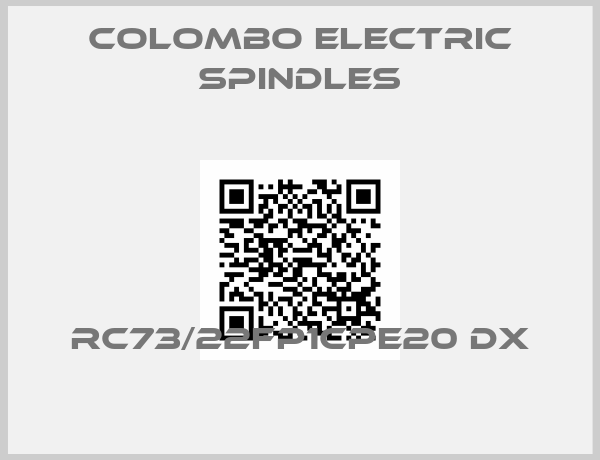 Colombo Electric Spindles-RC73/22FP1CPE20 DX