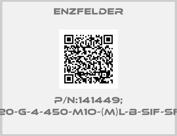 Enzfelder-P/N:141449; Type:HSG063-20-G-4-450-M1O-(M)L-B-SIF-Sf-SP-FB-FI-EAS1