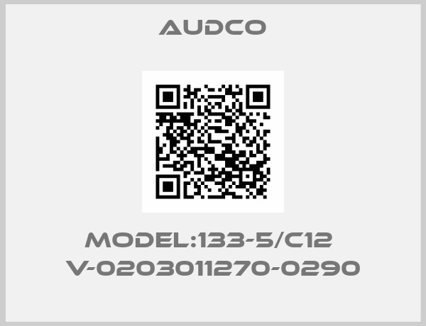 Audco-Model:133-5/C12  V-0203011270-0290
