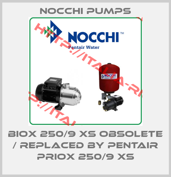 Nocchi pumps-BIOX 250/9 XS obsolete / replaced by Pentair PRIOX 250/9 XS