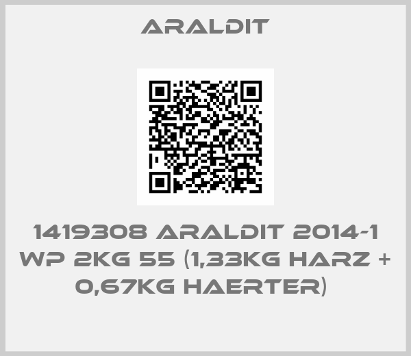Araldit-1419308 ARALDIT 2014-1 WP 2KG 55 (1,33KG HARZ + 0,67KG HAERTER) 