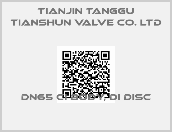 TIANJIN TANGGU TIANSHUN VALVE CO. LTD-DN65 CI body, DI Disc