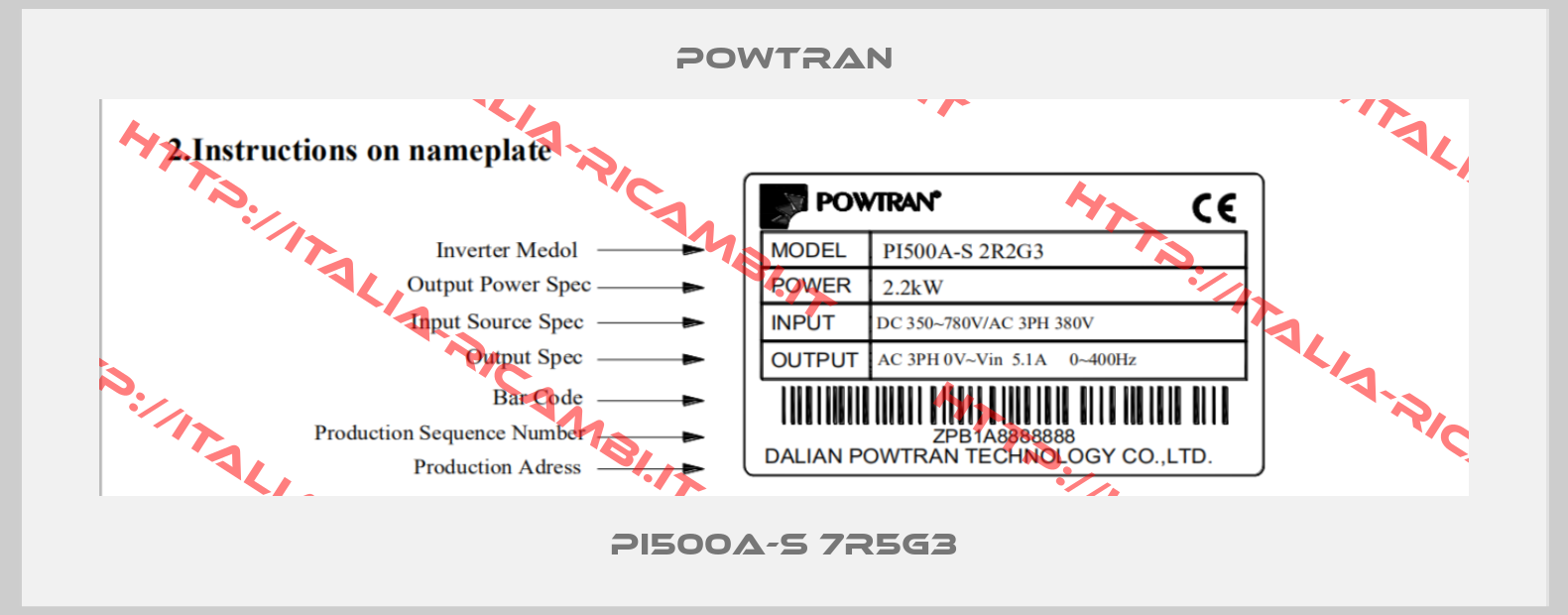 Powtran-PI500A-S 7R5G3