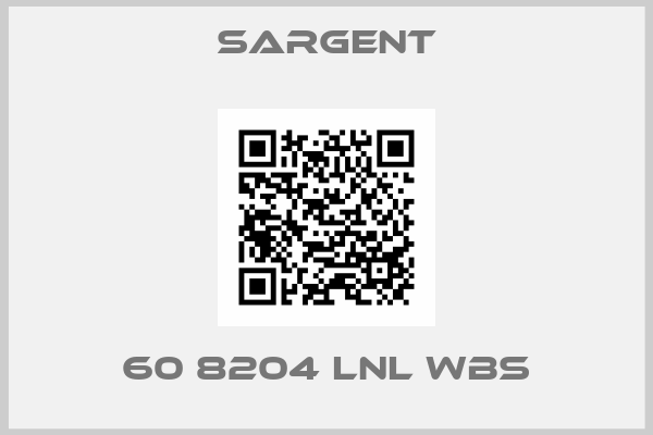 Sargent-60 8204 LNL WBS