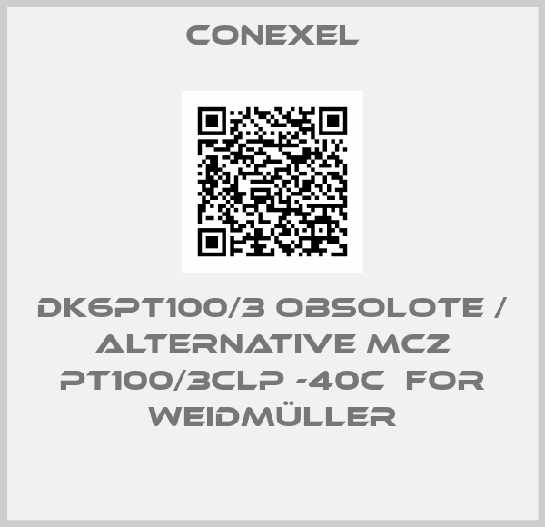Conexel-DK6PT100/3 obsolote / alternative MCZ PT100/3CLP -40C  for Weidmüller
