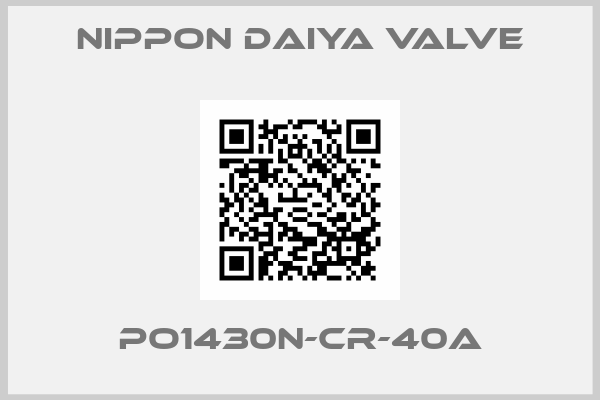 NIPPON DAIYA VALVE-PO1430N-CR-40A