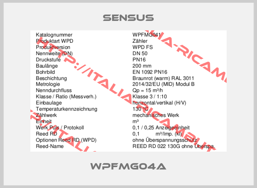 Sensus-WPFMG04A