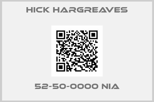 HICK HARGREAVES-52-50-0000 NIA