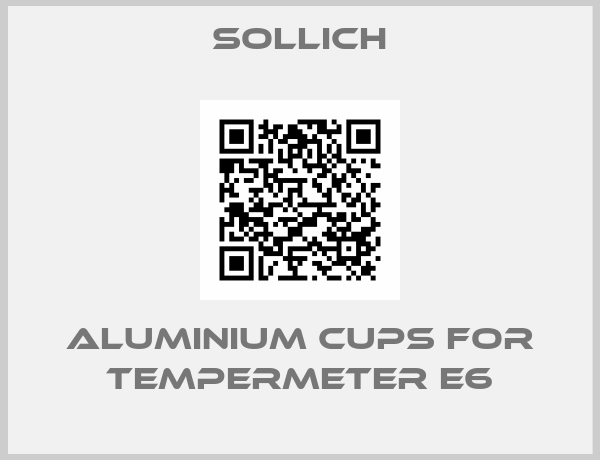 SOLLICH-aluminium cups for Tempermeter E6