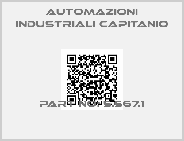 Automazioni Industriali Capitanio-Part No: 5.567.1