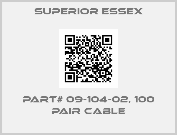 SUPERIOR ESSEX-Part# 09-104-02, 100 Pair cable