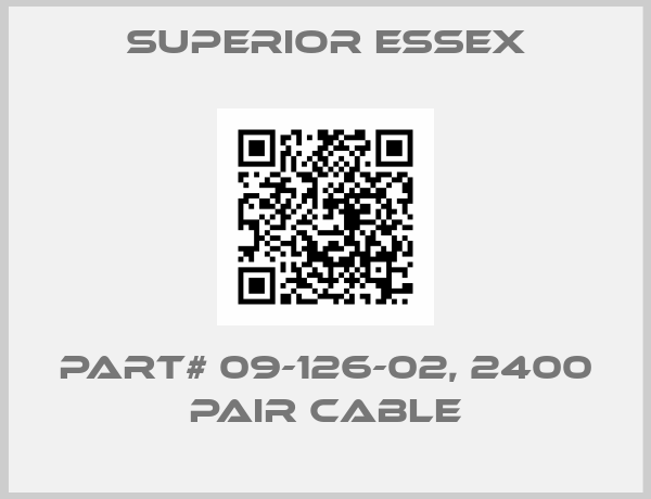 SUPERIOR ESSEX-Part# 09-126-02, 2400 Pair cable