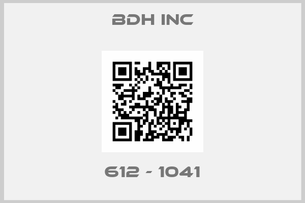 BDH Inc-612 - 1041