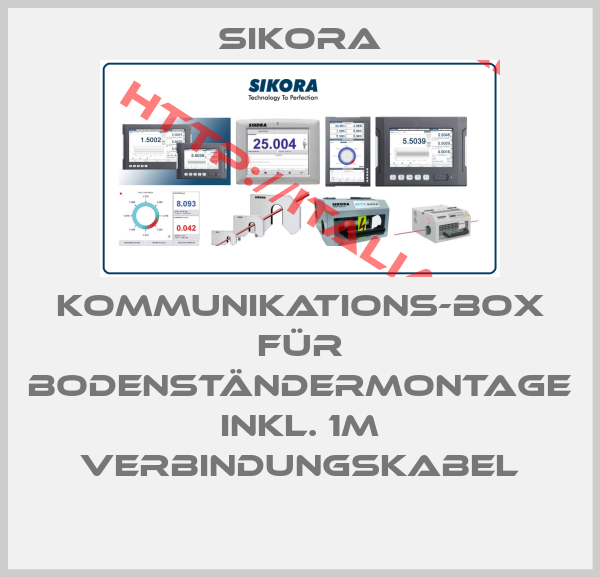 SIKORA-Kommunikations-Box für Bodenständermontage inkl. 1m Verbindungskabel
