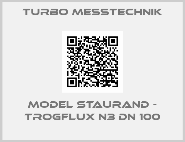 Turbo Messtechnik-Model STAURAND - TROGFLUX N3 DN 100