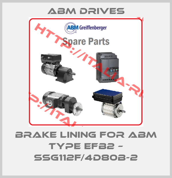 Abm Drives-Brake lining for ABM Type EFB2 – SSG112F/4D80B-2