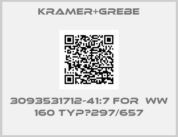 KRAMER+GREBE-3093531712-41:7 for  WW 160 typ№297/657