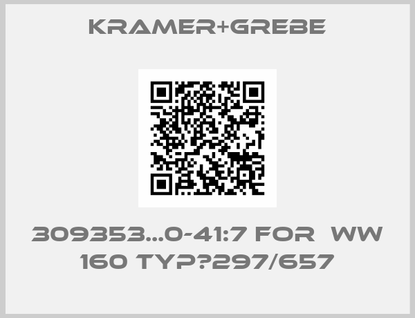 KRAMER+GREBE-309353...0-41:7 for  WW 160 typ№297/657