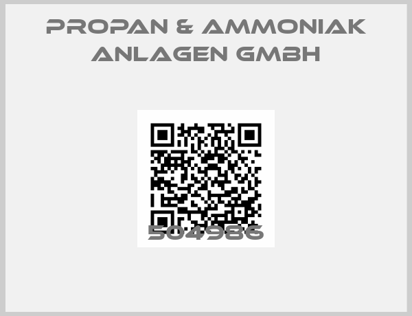 PROPAN & AMMONIAK ANLAGEN GMBH-504986