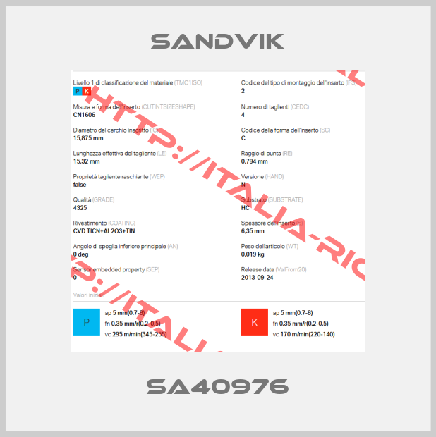Sandvik-SA40976