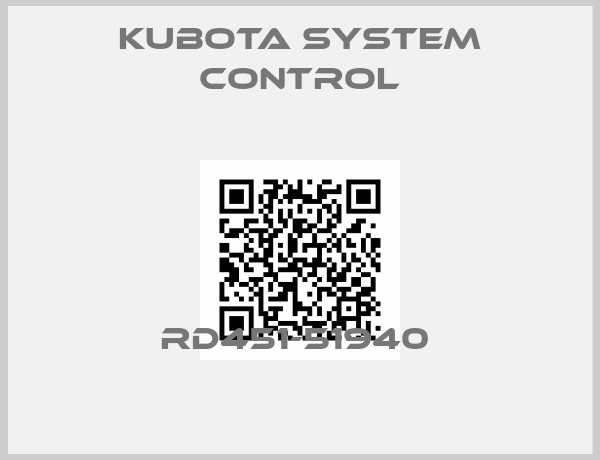 Kubota System Control-RD451-51940 