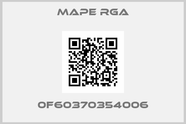 MAPE RGA-0F60370354006