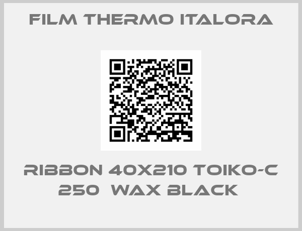Film Thermo Italora-RIBBON 40X210 TOIKO-C 250  WAX BLACK 