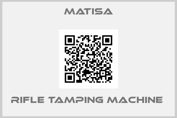 Matisa-RIFLE TAMPING MACHINE 