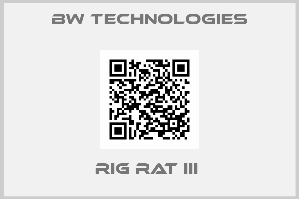 BW Technologies-RIG RAT III 