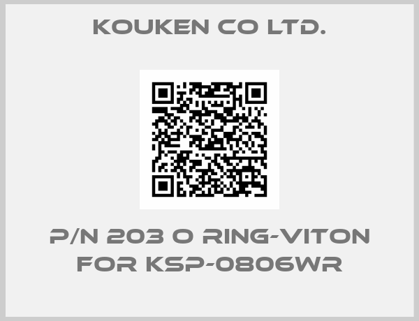 Kouken Co ltd.-P/N 203 O Ring-Viton for KSP-0806WR