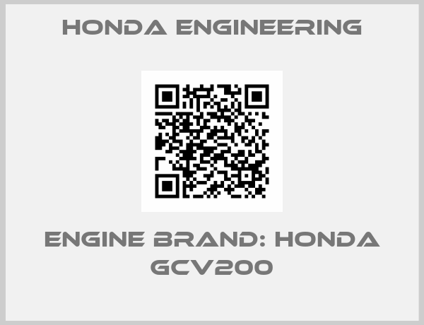 HONDA ENGINEERING-Engine Brand: Honda GCV200