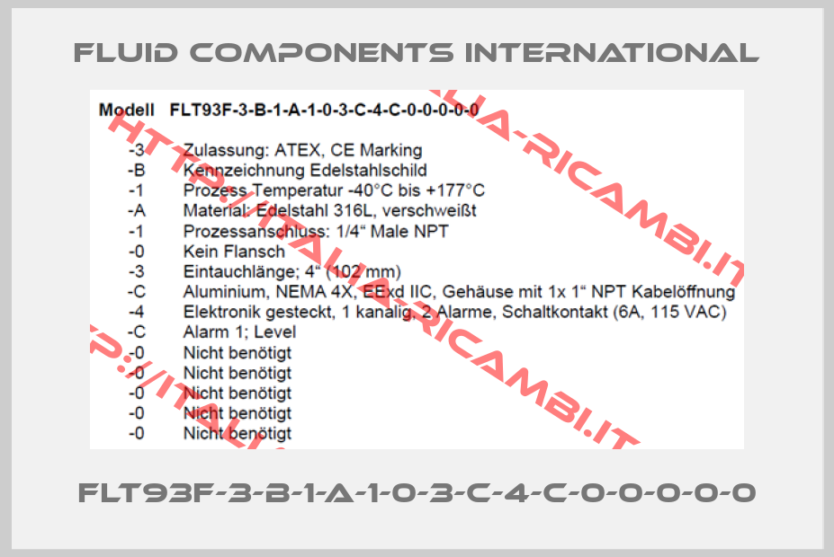 Fluid Components International-FLT93F-3-B-1-A-1-0-3-C-4-C-0-0-0-0-0