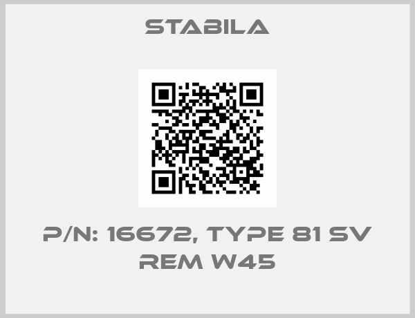 Stabila-P/N: 16672, Type 81 SV REM W45