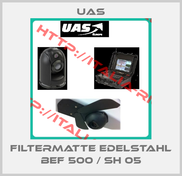 Uas-Filtermatte Edelstahl BEF 500 / SH 05