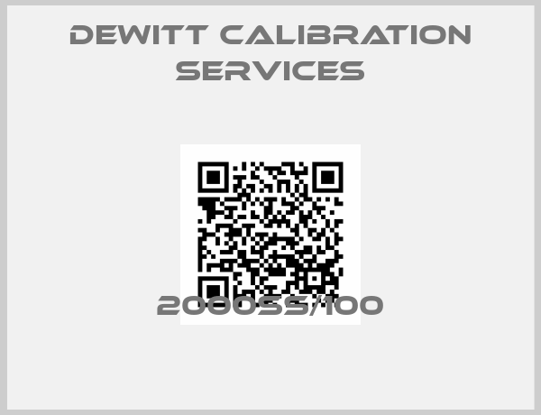 Dewitt Calibration Services-2000SS/100