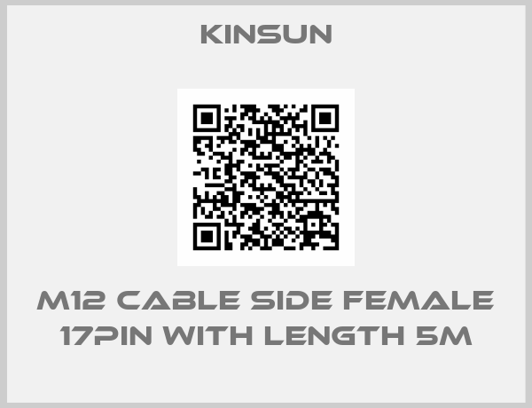 kinsun-M12 Cable side Female 17pin with length 5m