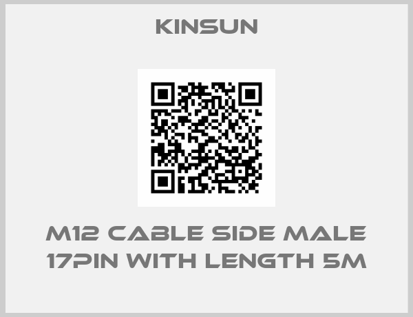 kinsun-M12 Cable side Male 17pin with length 5m