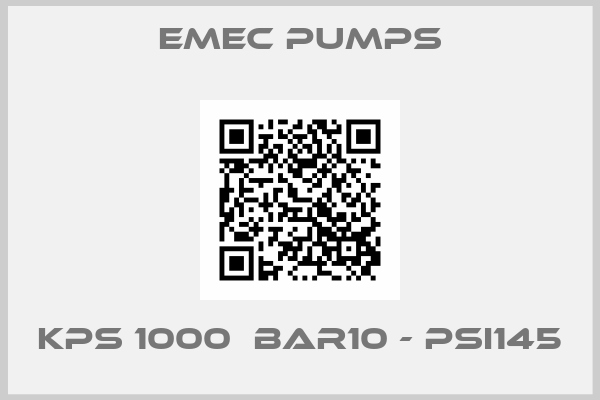 EMEC Pumps-KPS 1000  BAR10 - PSI145