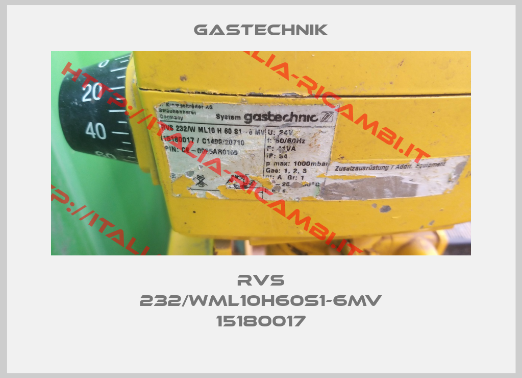 Gastechnik-RVS 232/WML10H60S1-6MV 15180017