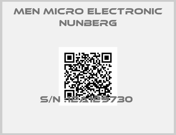 MEN Micro Electronic Nunberg-S/N :12A129730 