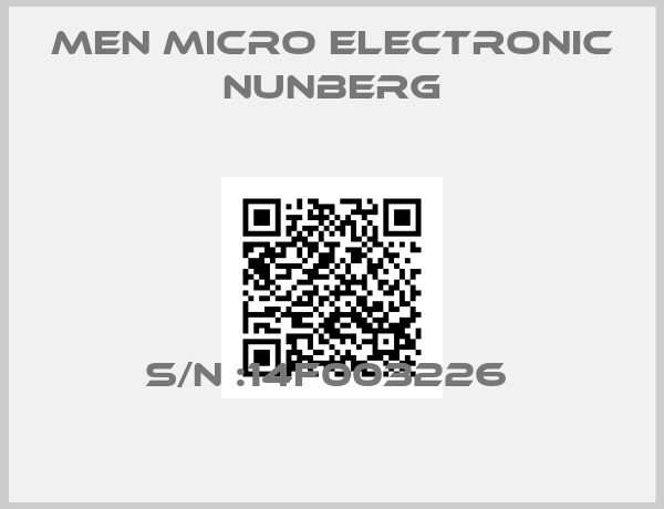 MEN Micro Electronic Nunberg-S/N :14F003226 