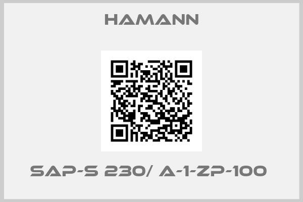 HAMANN-SAP-S 230/ A-1-ZP-100 