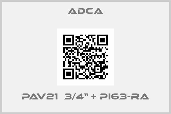 Adca-PAV21  3/4“ + PI63-RA