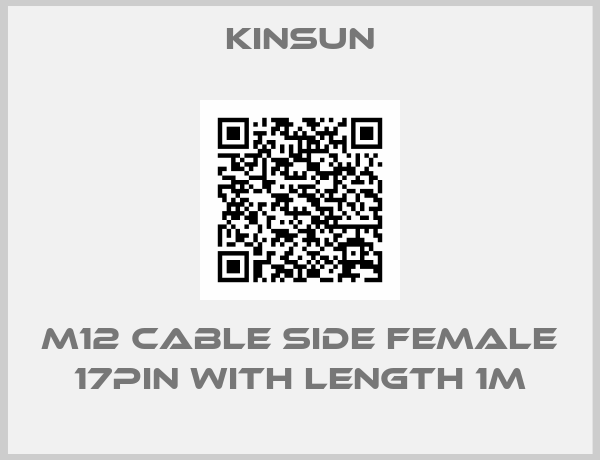 kinsun-M12 Cable side Female 17pin with length 1m