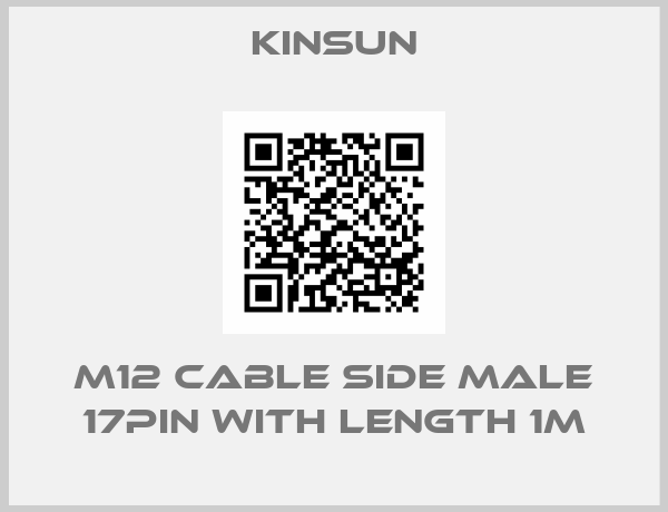 kinsun-M12 Cable side Male 17pin with length 1m