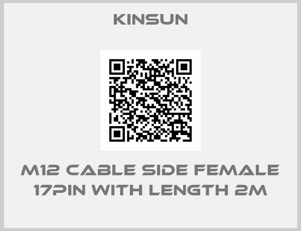 kinsun-M12 Cable side Female 17pin with length 2m