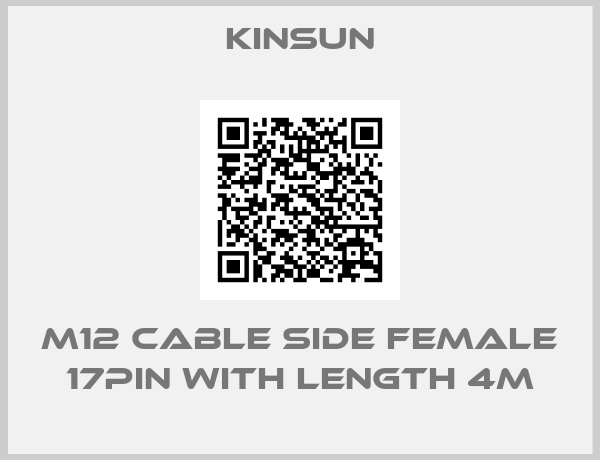 kinsun-M12 Cable side Female 17pin with length 4m