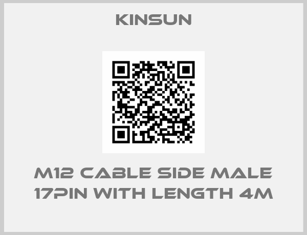 kinsun-M12 Cable side Male 17pin with length 4m